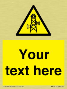 Custom warning RF radiation transmitter